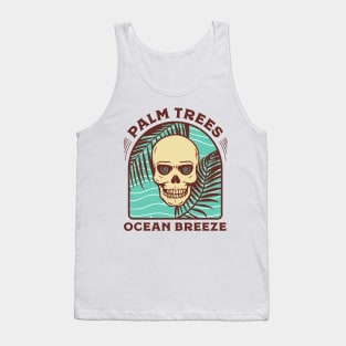 Palm Trees Ocean Breeze Skeleton Tank Top